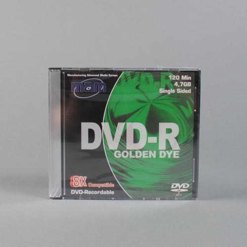 DVD-R, 8 x, G-dye, slim case, 10 pk